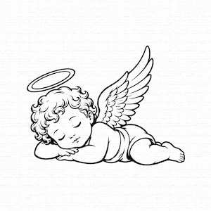 No Worries Home Care logo — sleeping cherub